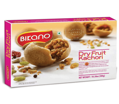 Закуска Индийская Хрустящие Шарики с Начинкой из Сухофруктов Dry Fruit Kachori  Bikano 300 г