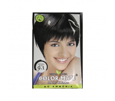 Краска для волос Color Mate Hair Color тон 9.1, чёрный 1 пакетик, 15 г