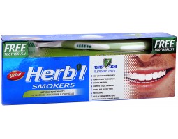 Зубная паста Травяная для курящих + зубная щетка, Dabur Herbl 150 г