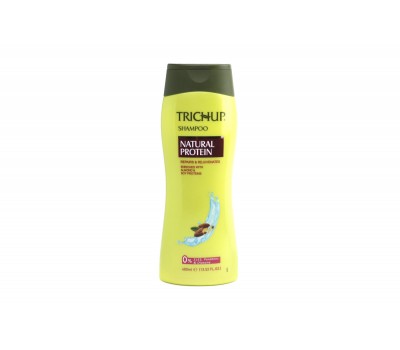 Шампунь для волос Тричуп с натуральным протеином Trichup Herbal Shampoo Natural Protein 400 ml, Vasu
