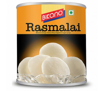 Сладость Индийская Расмалай Творожные Шарики в Сахарном Сиропе Rasmalai ж/б Bikano 1 кг