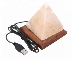 Светильник из Гималайской Кристаллической Соли "Himalayan" Пирамида Usb 0,8 кг