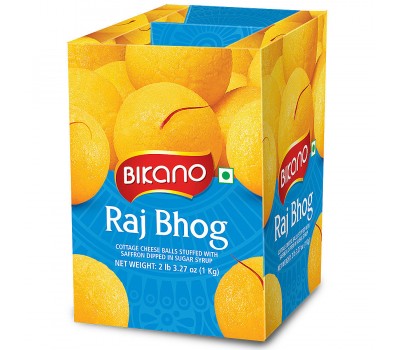 Сладкие творожные шарики Bikano Радж Бог, Raj Bhog в сахарном сиропе, 1 кг