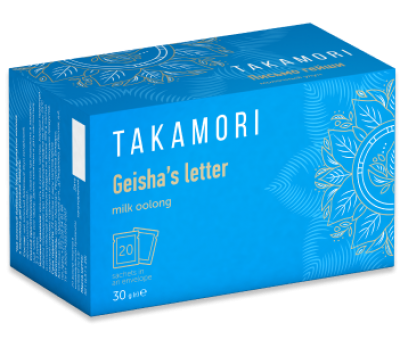 Чай Зеленый Байховый Молочный Улун Письмо Гейши 20ф/п по 1,5г Takamori