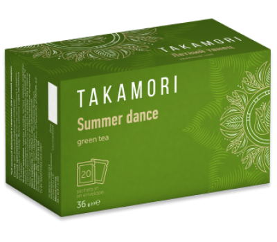 Чай Зеленый Байховый Летний Танец 20пак по 1,8г Takamori